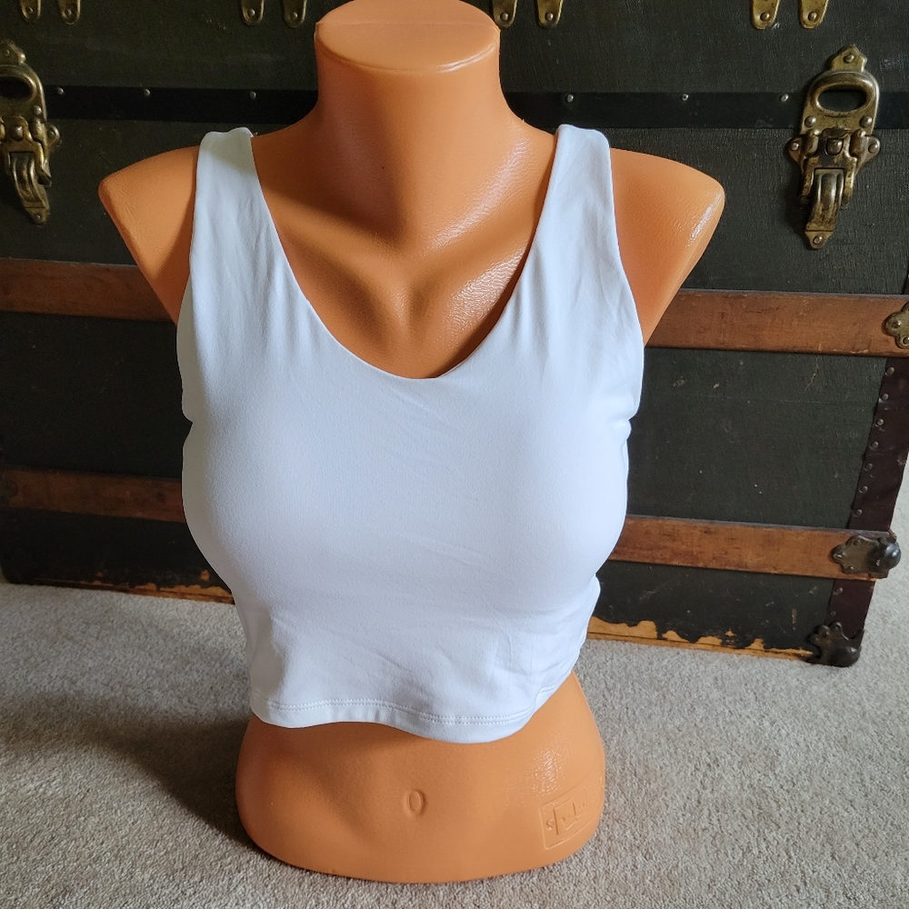 Women's Crop Top Bra White Size Large Read